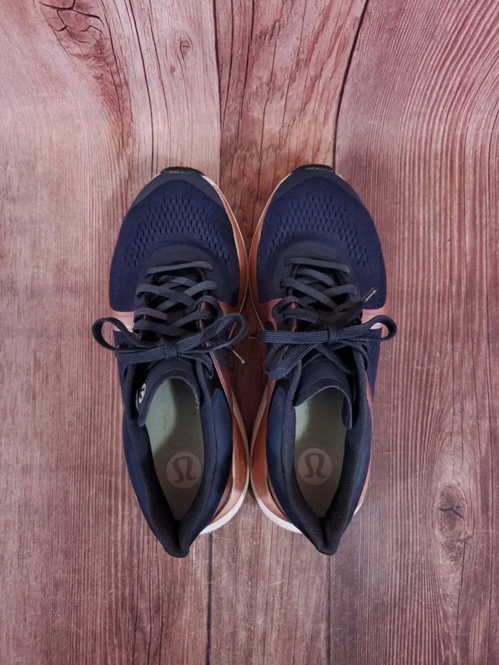 Lululemon Chargefeel Workout Low Womens 6.5 Running Shoes Navy Rose Gold Sneaker